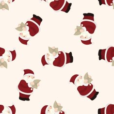 santa claus cartoon seamless pattern background N9