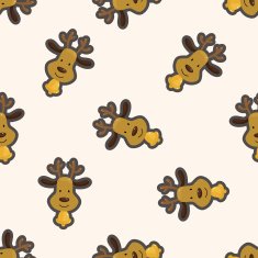 Reindeer cartoon seamless pattern background