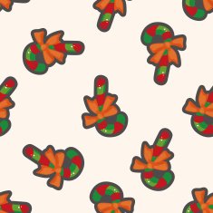 Christmas candy cane cartoon seamless pattern background