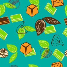 background of assortment chocolates and cacao N2
