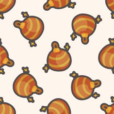 Christmas hanging cartoon seamless pattern background