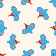 animal ephant cartoon seamless pattern background