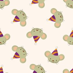 animal mouse cartoon seamless pattern background