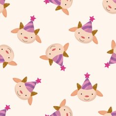animal goat cartoon seamless pattern background