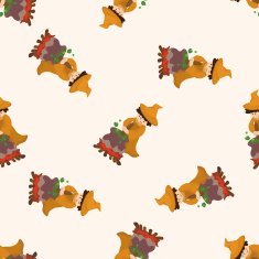 witch cartoon seamless pattern background N7