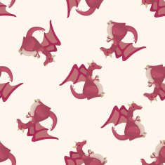 dragon cartoon seamless pattern background N19