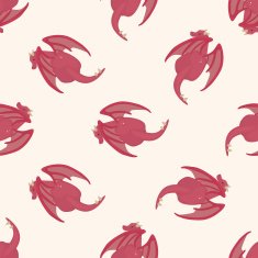 dragon cartoon seamless pattern background N22