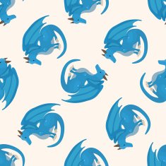 dragon cartoon seamless pattern background N24