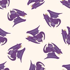 dragon cartoon seamless pattern background N26