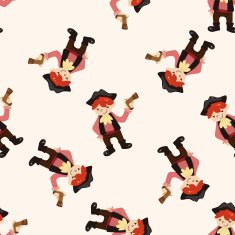 pirate cartoon seamless pattern background N27