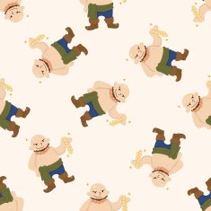 pirate cartoon seamless pattern background N28
