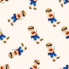 pirate cartoon seamless pattern background N34
