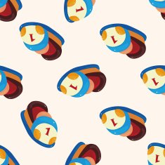 Amusement park facilities cartoon seamless pattern background N41