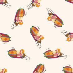 Amusement park facilities cartoon seamless pattern background N42