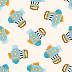 Amusement park facilities cartoon seamless pattern background N44
