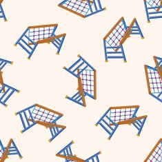 Amusement park facilities cartoon seamless pattern background N49