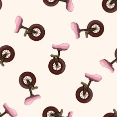 circus unicycle cartoon seamless pattern background