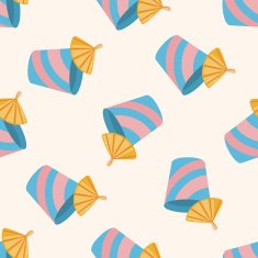 soda drinks cartoon seamless pattern background N5