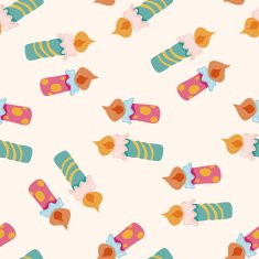Birthday candle cartoon seamless pattern background