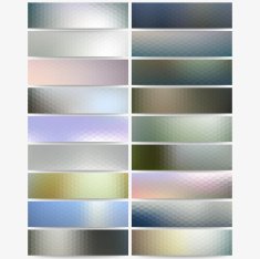 Abstract hexagonal headers set blurred design vector web banners collection N3