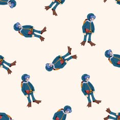 diver cartoon seamless pattern background N2