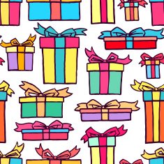 seamless background with colorful gifts N2