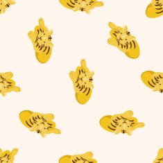 animal tiger cartoon seamless pattern background
