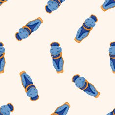 hockey equipment cartoon seamless pattern background N8