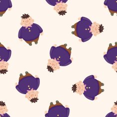fatty cartoon seamless pattern background N2