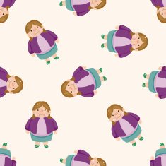 fatty cartoon seamless pattern background N6