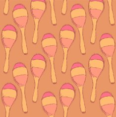 Sketch mexican maracas in vintage style