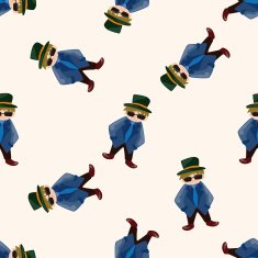 mafia cartoon seamless pattern background N18