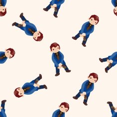 mafia cartoon seamless pattern background N19