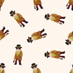 mafia cartoon seamless pattern background N21