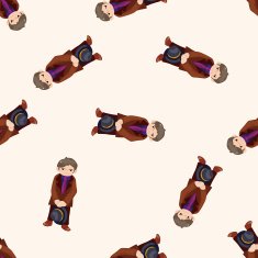mafia cartoon seamless pattern background N24