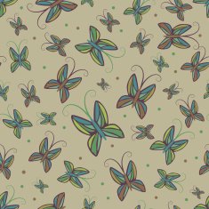 Vector pattern Background Summer butterfly
