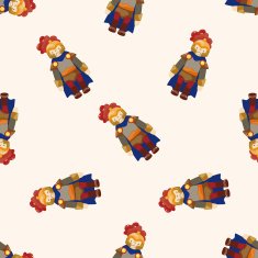 knight cartoon seamless pattern background N9