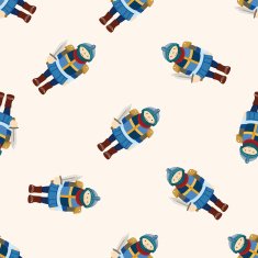 knight cartoon seamless pattern background N14