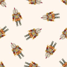 knight cartoon seamless pattern background N17