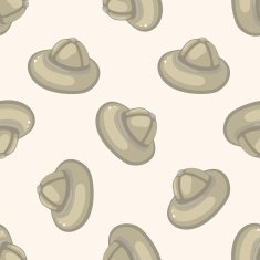 Travel equipment hat cartoon seamless pattern background