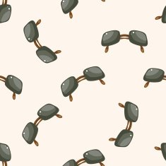 Travel equipment sunglasses cartoon seamless pattern background
