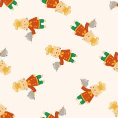 animal cat chef cartoon seamless pattern background N2