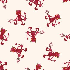 devil cartoon seamless pattern background N8