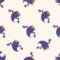 ghost cartoon seamless pattern background N3
