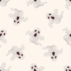 ghost cartoon seamless pattern background N4