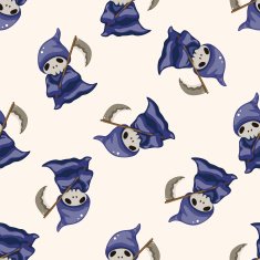devil cartoon seamless pattern background N12