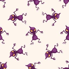 devil cartoon seamless pattern background N14