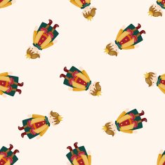Royal theme prince cartoon seamless pattern background N9