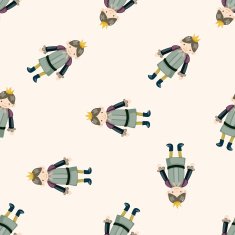Royal theme prince cartoon seamless pattern background N11