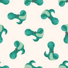 Chinese Zodiac snake cartoon seamless pattern background N2
